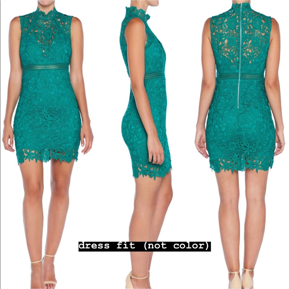 Bardot Paris Lace Body-Con Cocktail Dress